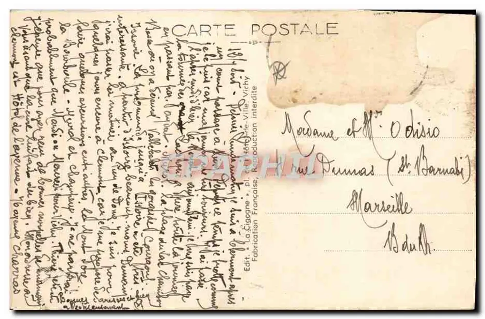 See Chambon - Die Bucht — Die pittoreske Auvergne — Verlag La Cigogne, Nr. 3388 bis - Rückseite