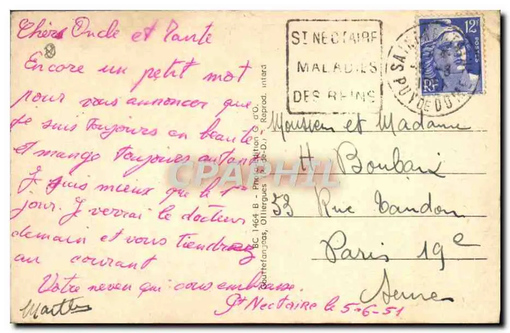O Lago Chambon e os Monts-Dore — A Auvergne — editor C. d. (C. d. ©) - Verso