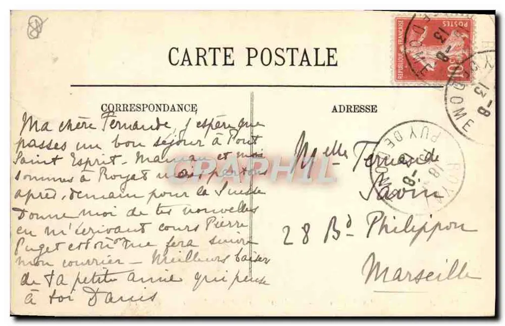 Auvergne (Puy-de-Dôme) — Die Norddome und das Nid de la Poule — LL. - Rückseite