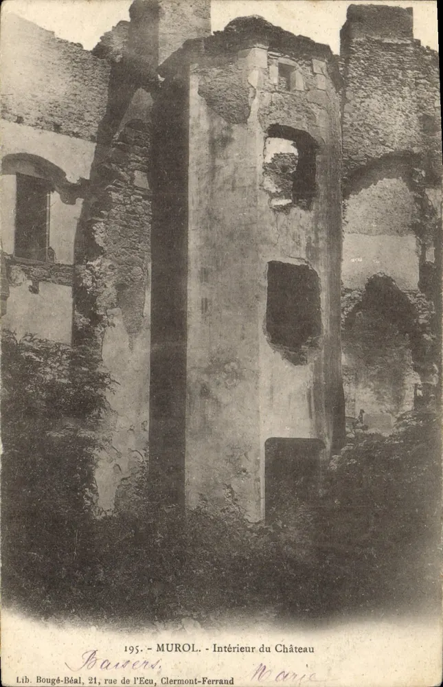 Murois - Interior do Castelo — 1905 — Lib. Bougé-Béal, 21 rue de l'Écu, Clermont-Ferrand - Frente