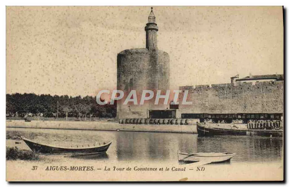 Aigues-Mortes — Turm von Constance und Kanal — ND - Vorderseite