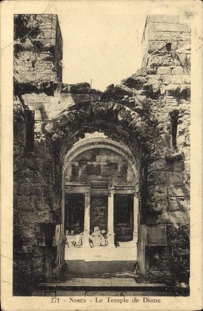 Nîmes - O Templo de Diana — Edição Glandevès, n° 271 - Frente