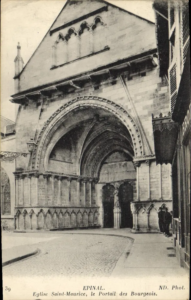 Épinal, Kirche Saint-Maurice, der Bourgeois-Portal — ND. Phot. — Nr. 39 - Vorderseite