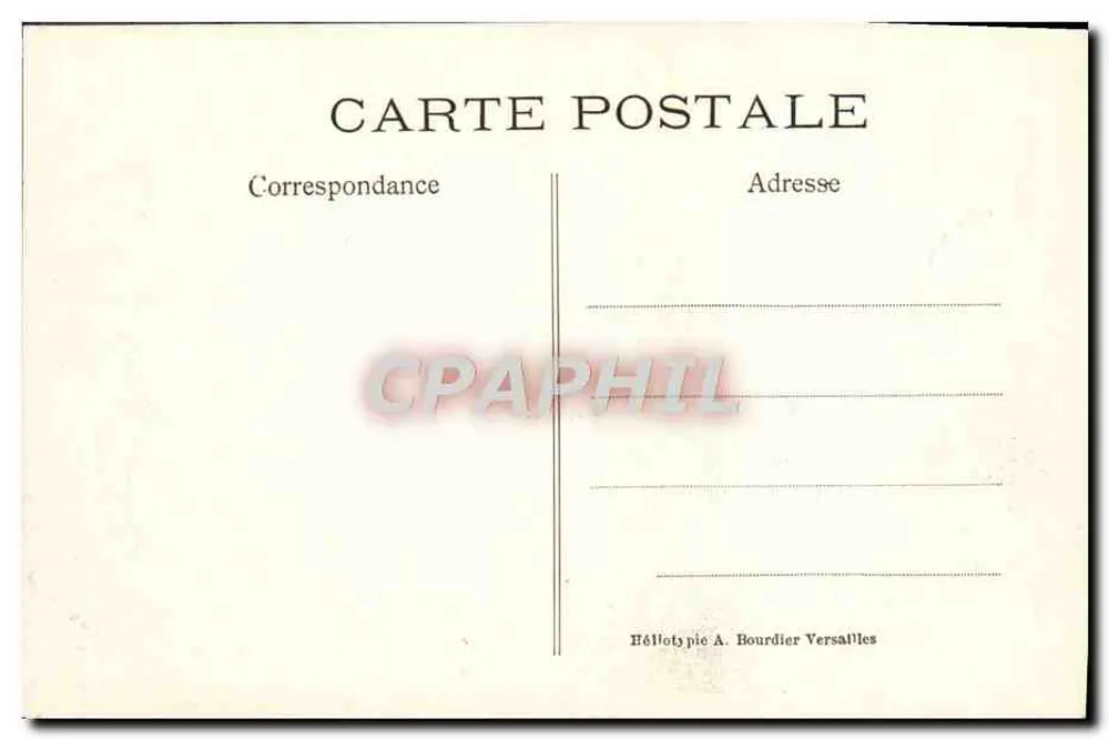 Castelo de Chantilly — Fachada Norte — Héliotypie A. Bourdier Versailles - Verso