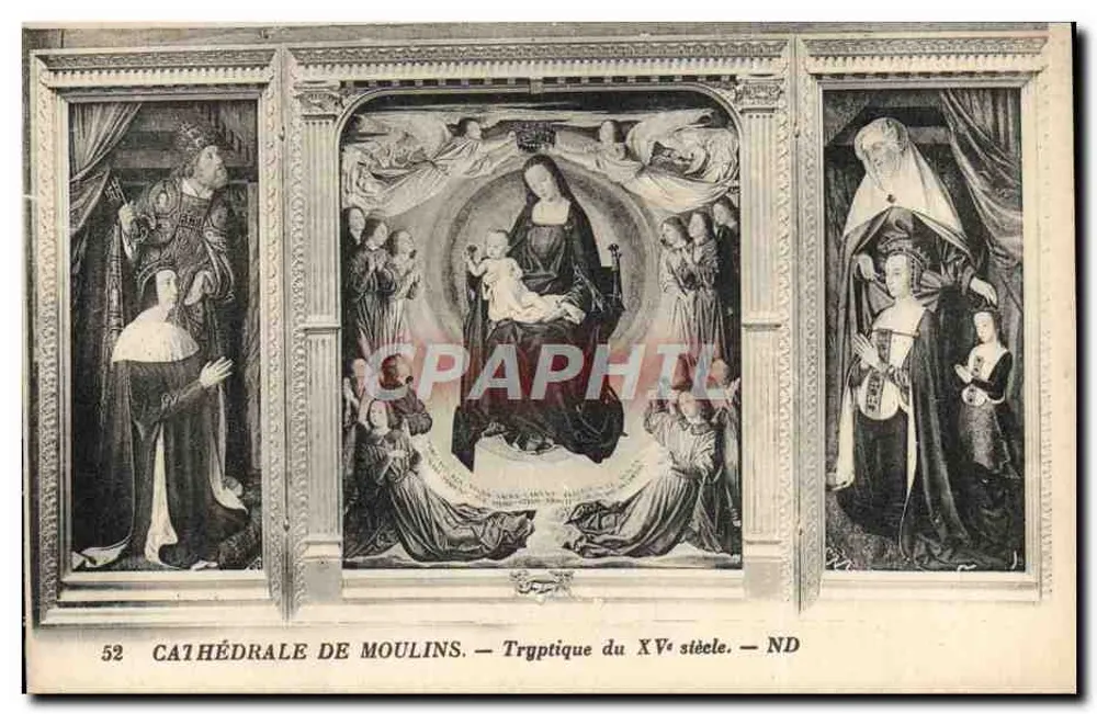 Catedral de Moulins — Tryptique do século XV — ND - Frente