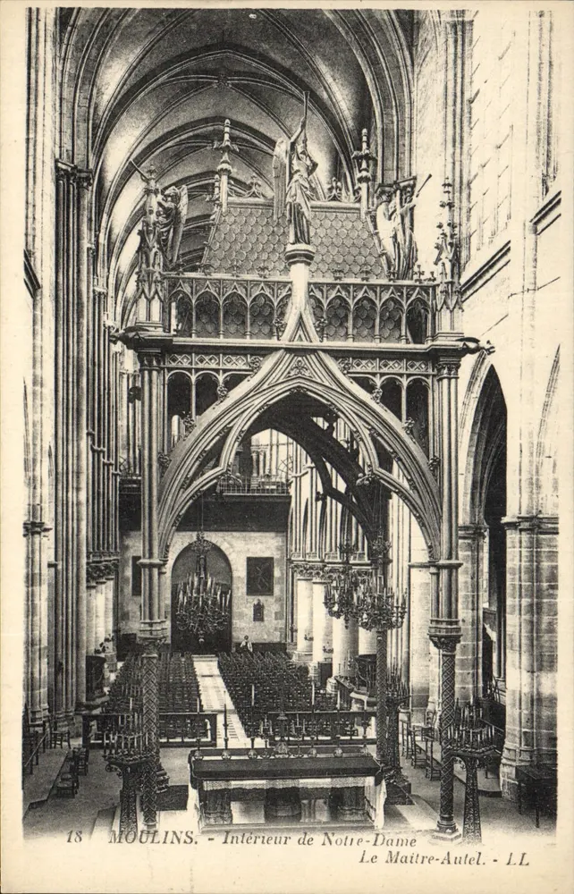 Moulins — Innenansicht der Notre-Dame — Der Hochaltar — I.L. - Vorderseite
