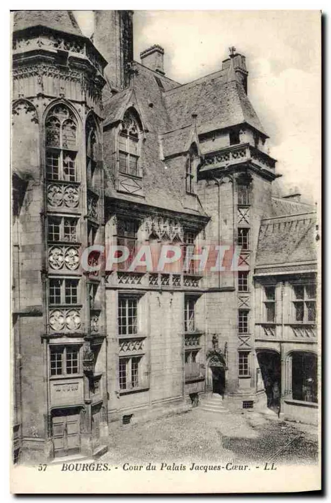 Bourges - Cour do Palácio Jacques-Cœur - LL - Frente
