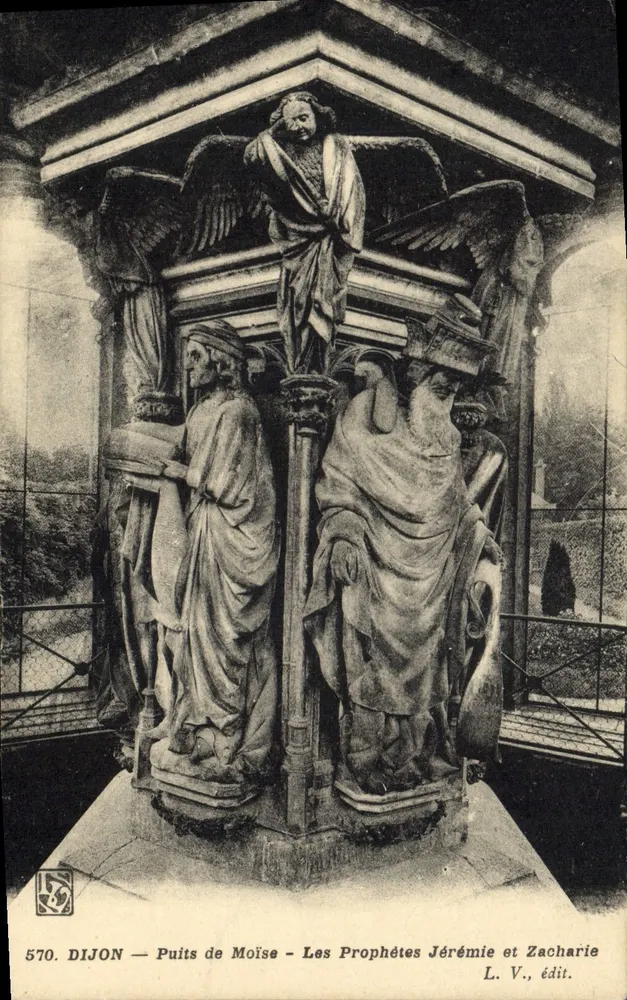 Dijon — Puits de Moïse — Die Propheten Jeremia und Zacharias — L. V., Verlag - Vorderseite