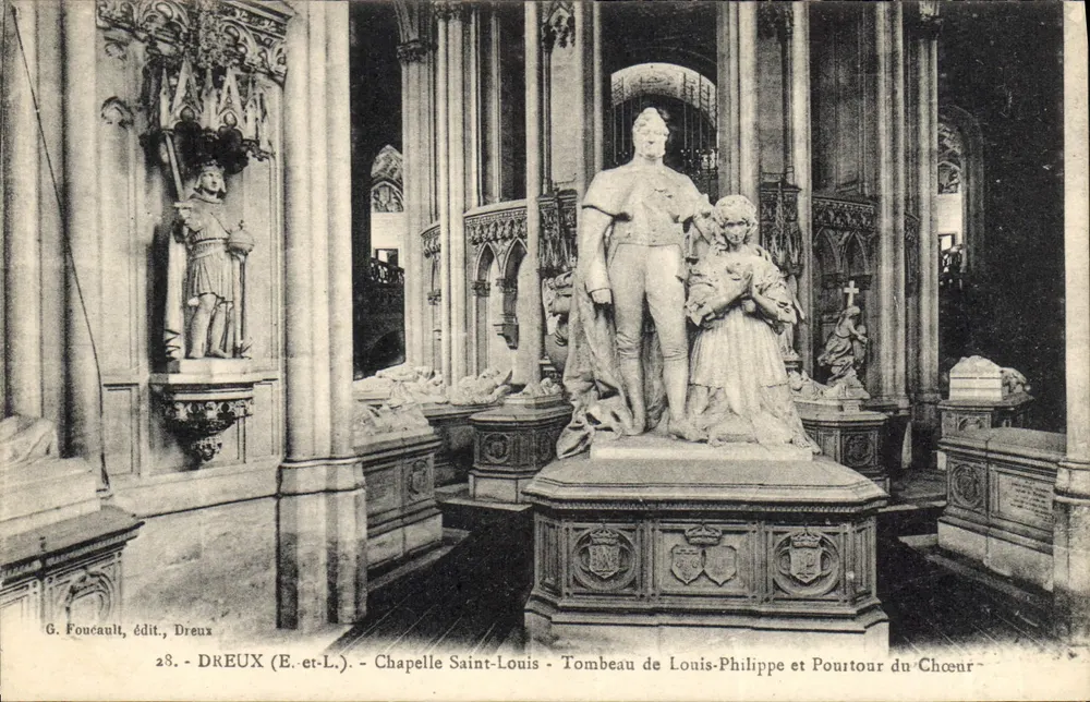 Kapelle Saint-Louis — Grabmal von Louis-Philippe und Chorumgebung — G. Foucault, Verlag, Dreux - Vorderseite