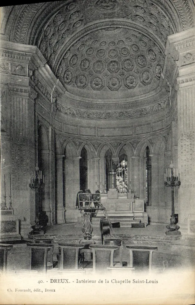 Dreux — Interno della Cappella di San Luigi — Ch. Foucault, editore, Dreux - Recto