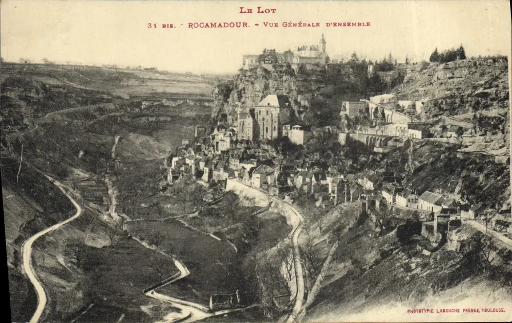 Rocamadour — Algemene overzichtsweergave — Fototypie Labouche Frères, Toulouse - Voorkant