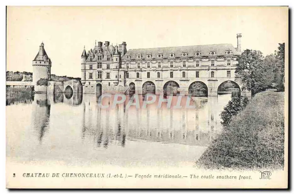 Castelo de Chenonceaux — Facha meridional — IND.ROL - Frente