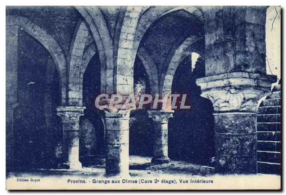 Provins - Grange aux Dîmes (Cave 2e étage), Vista interior — Edição Guyer - Frente