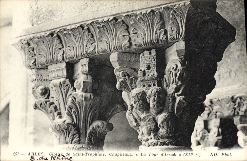 Arles — Cloister of Saint-Trophime. Capitals « La Tour d'Israël » (12th c.) — B. du Rhône, n°297 - Vorderseite