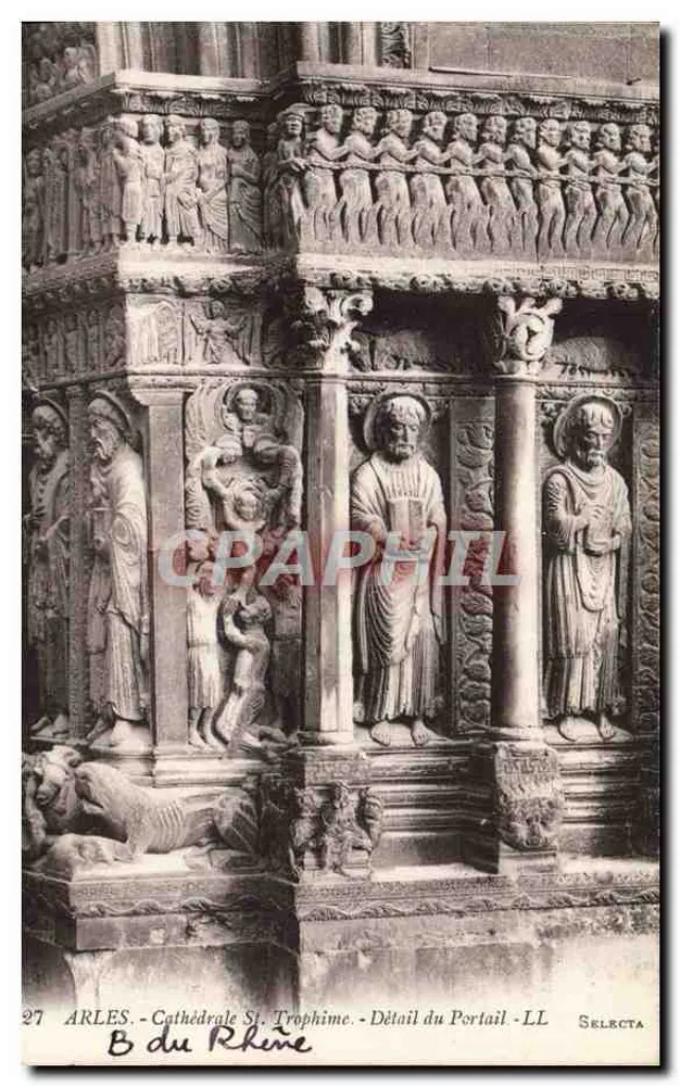 Arles - Kathedrale St. Trophime - Detail des Portals - LL - Selecta - Vorderseite