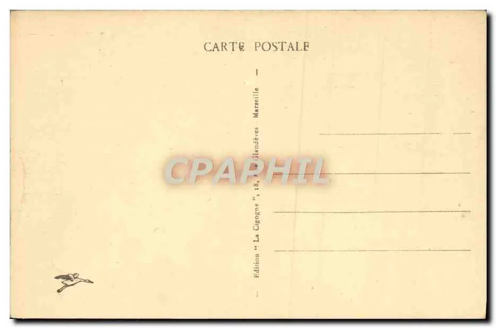 Arles - Avenida dos Aliscamps — editor La Cigogne, n° 1342 - Verso