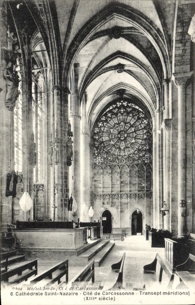 Kathedrale Saint-Nazaire - Stadt Carcassonne - Südturmkreuzgang (13. Jahrhundert) — Foto Michel Jordy - Vorderseite