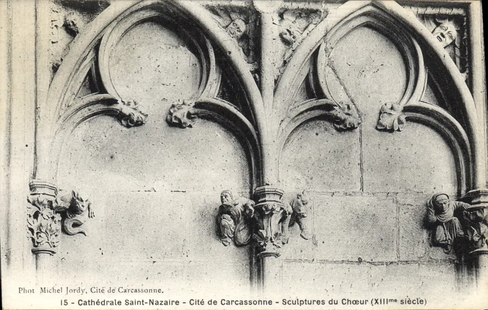 Kathedrale Saint-Nazaire - Skulpturen des Chors (12. Jahrhundert) — Cité de Carcassonne — Fotografie Michel Jordy - Vorderseite