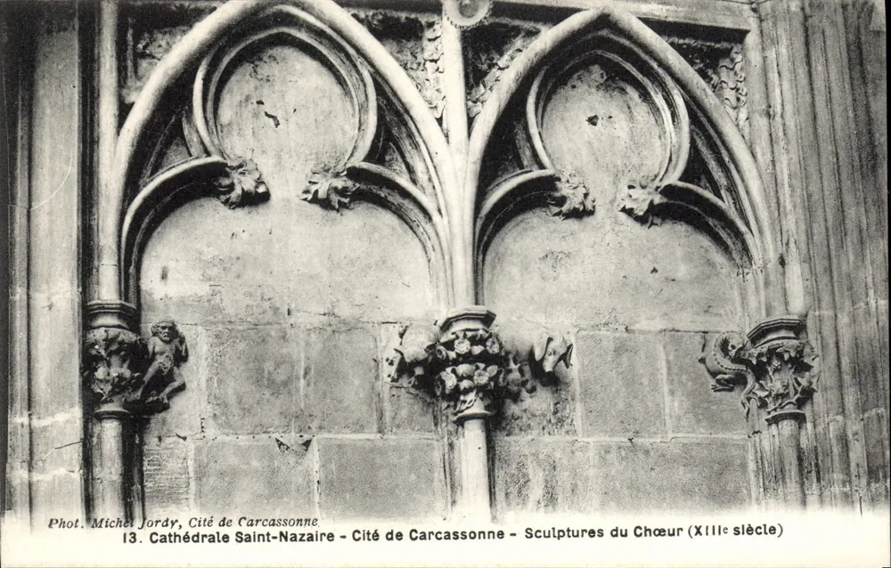 St.-Nazaire-Kathedrale - Skulpturen des Chors (13. Jahrhundert) — Stadt Carcassonne — Foto. Michel Jordy, Nr. 13 - Vorderseite