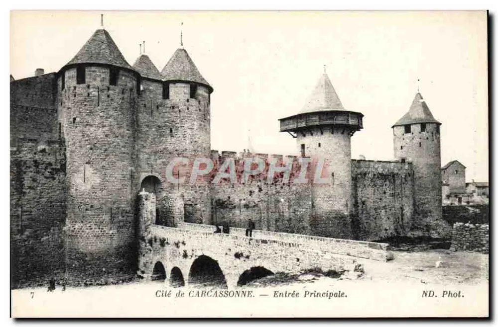 Cidade de CARCASSONNE — Entrada Principal — ND. Fot. - Frente