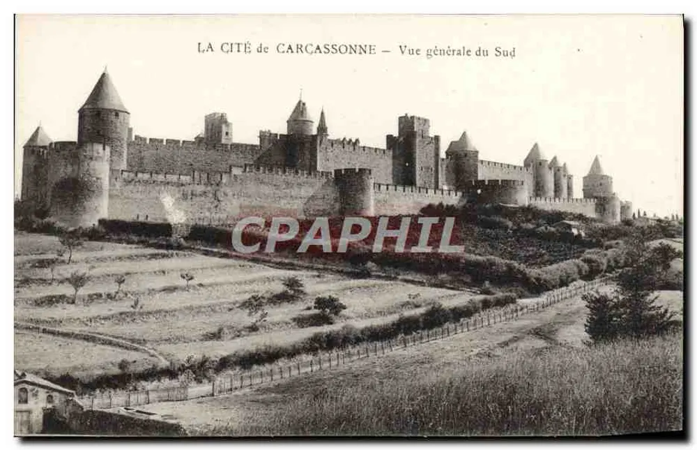 Carcassonne — Vista geral do Sul — Editor não identificado - Frente