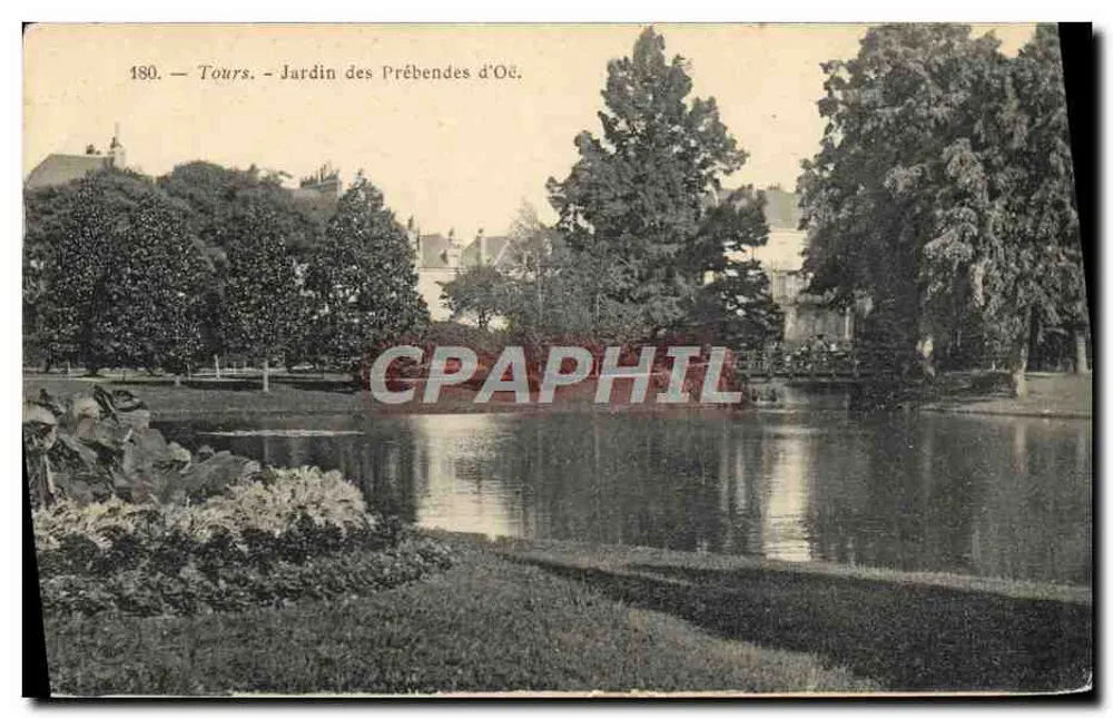 Tours — Jardim das Prébendas d'Oë. — n° 180 - Frente