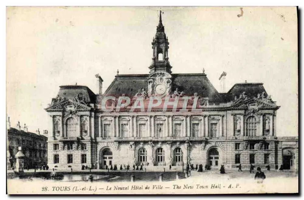Tours (Loire-et-Loire) — Das Neue Rathaus — A.P. n°28 - Vorderseite