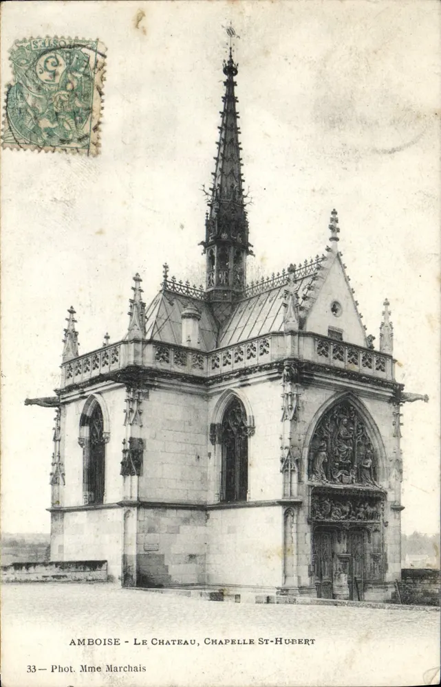 Amboise - O Castelo, Capela Saint-Hubert — Fot. Sra. Marchais, n°33 - Frente