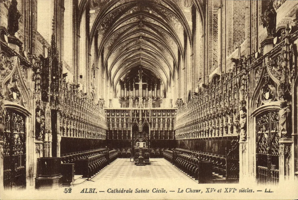 Albi — Catedral Santa Cecília — O Coro, séculos XV e XVI — LL. - Frente
