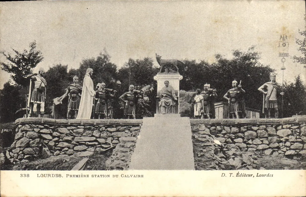 Lourdes. Primeira estação do Calvário — D. T. Editora, Lourdes, n° 338 - Frente