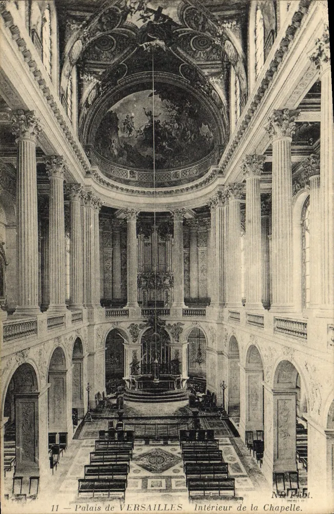 Palacio de VERSAILLES — Interior de la Capilla — NO Pabi. - Anverso