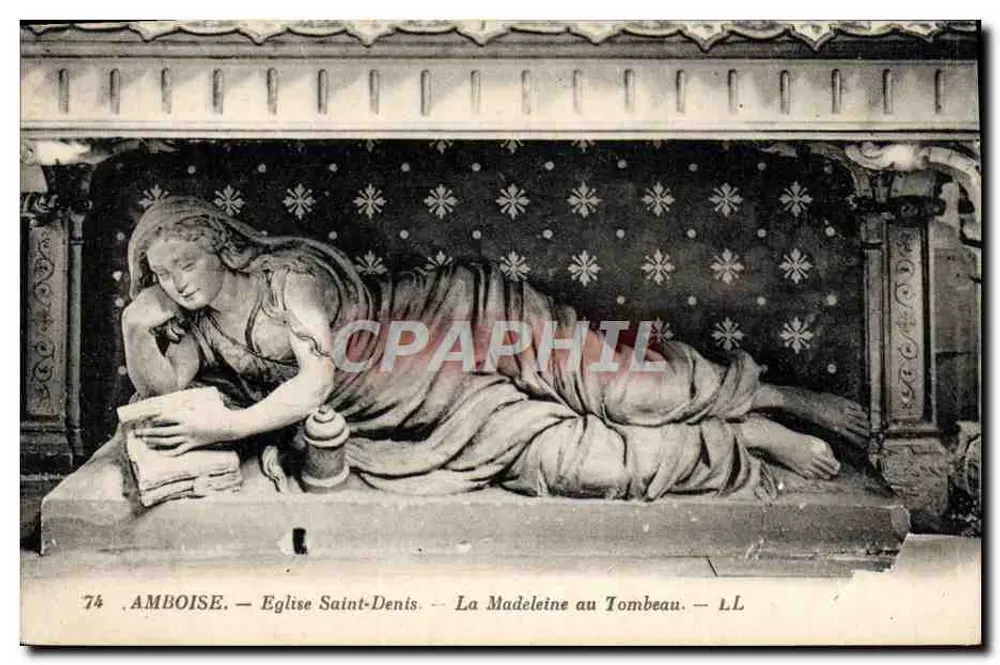 Amboise — Kirche Saint-Denis — Die Magdalena am Grab — LL - Vorderseite