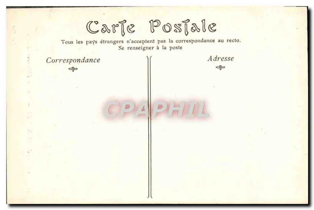 Castelo de CHANTILLY — Escada de Honra (detalhe) — ND Phot - Verso