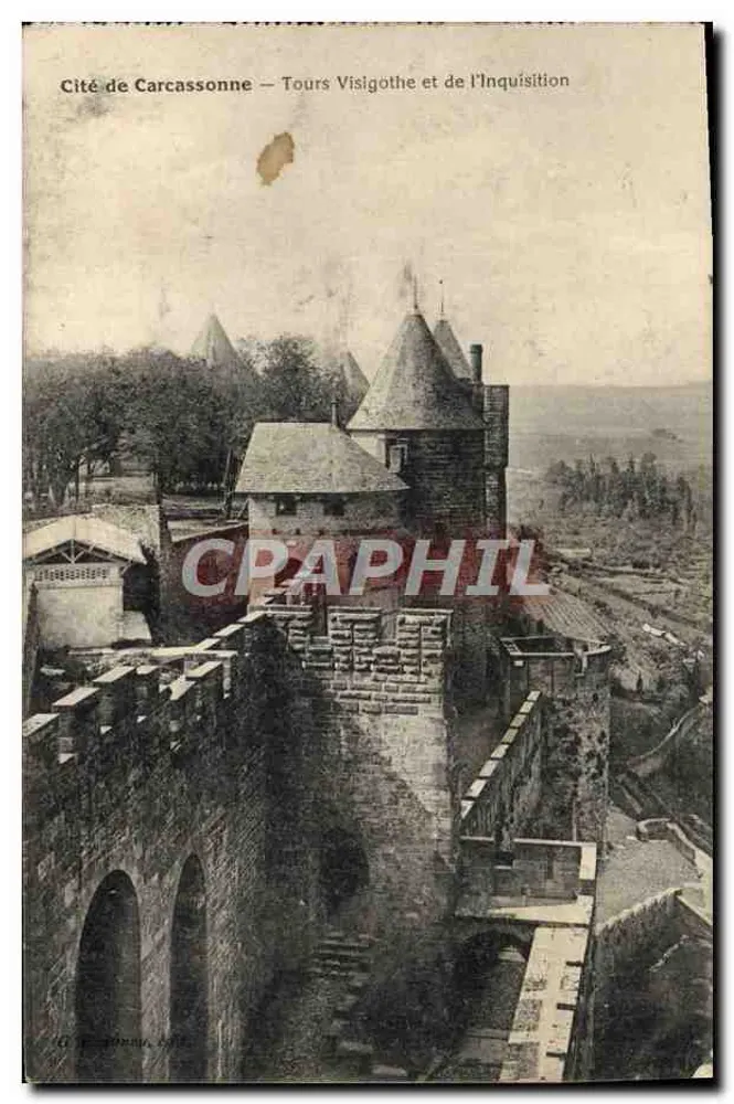 Stadt Carcassonne — Visigothische Türme und Inquisition-Architektur - Vorderseite