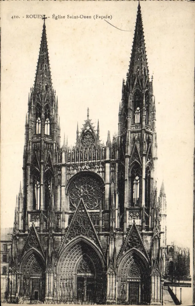 Rouen - Kerk van Sint Ouen (Voorzijde) — serie 410, uitgever niet geïdentificeerd - Voorkant