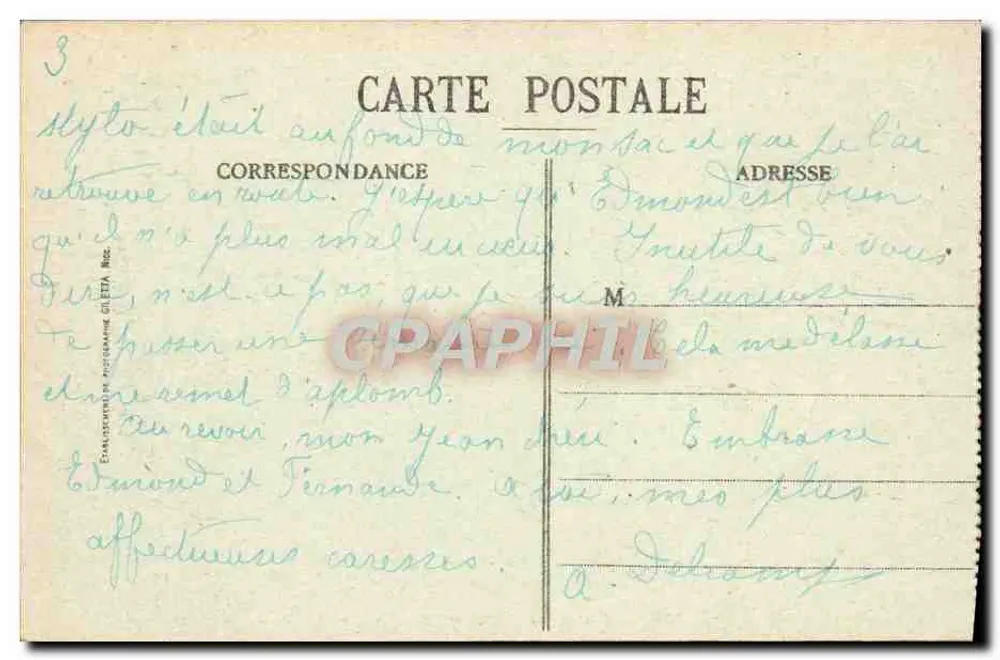 Menton - A Praia sob o efeito de uma onda — dita Giletta, n° 900 - Verso