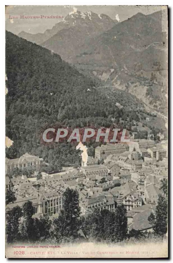 Les Hautes-Pyrénées — Vue aérienne de la ville de Campana et du village de Morillat — Phototype Léon P. Toulal, n° 1028 - Vorderseite