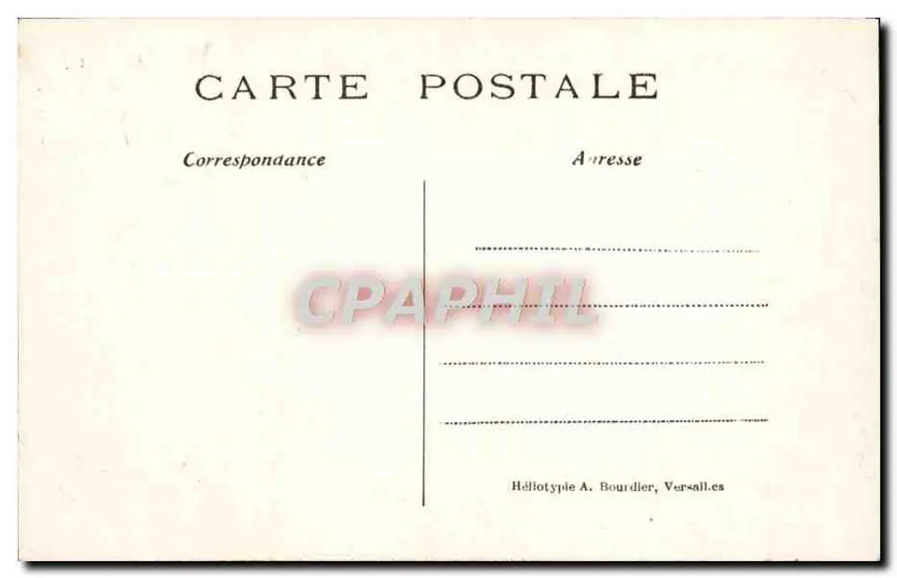 Castelo de Chantilly — fachada Oeste — Héliotypie A. Bourdier, Versailles, n°19 - Verso