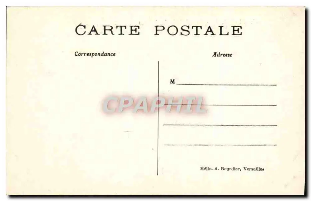 Chantilly — Vista geral do Castelo — Editor: Héloïse A. Bourdier, Versailles - Verso