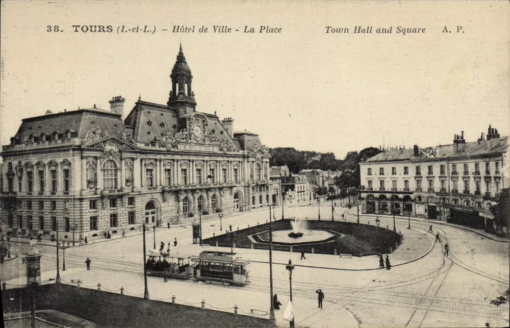 Tours (I.-et-L.) — Hotel de Ville e Praça — A.P. - Frente