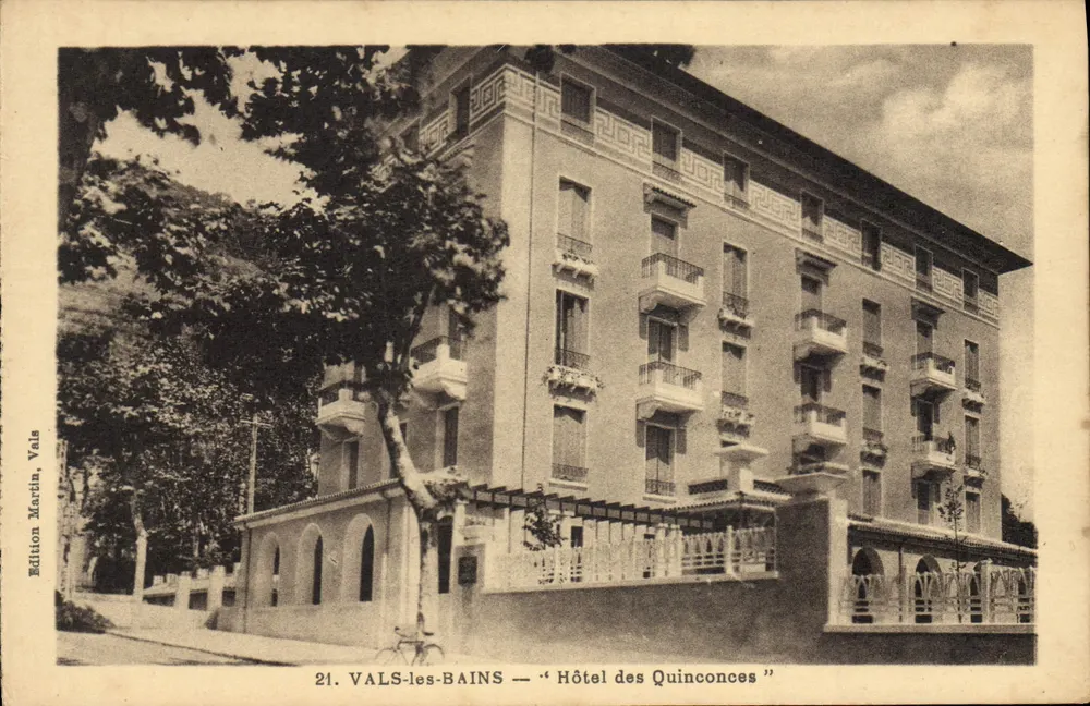 VALS-les-BAINS — Hotel dos Quinconces — Edição Martin, Vals - Frente