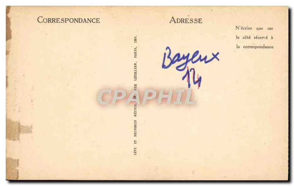 Bayeux — A Catedral — Sede Episcopal — LL - Verso