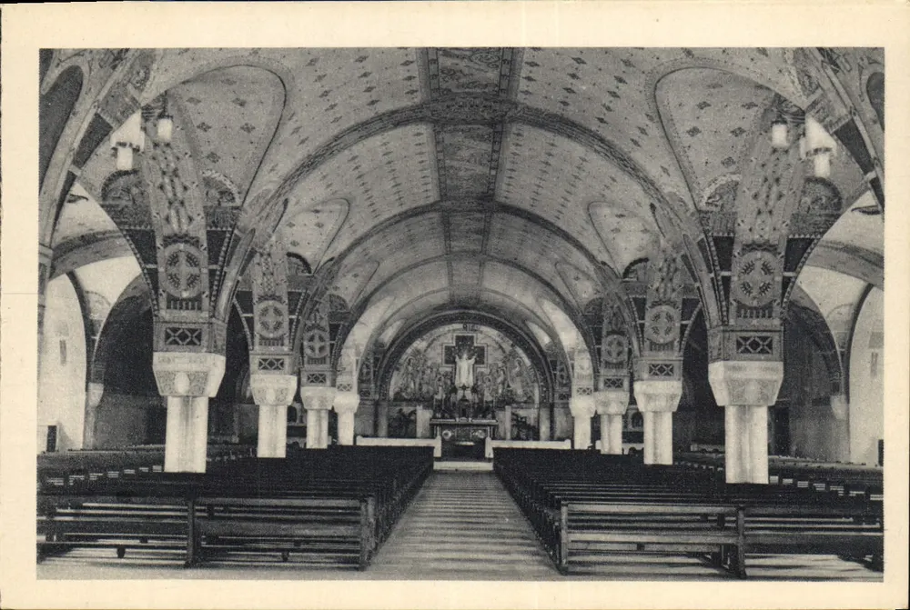A Basílica de Lisieux — A Cripta. Vista geral — Edições C.B.S.T. - Lisieux - Frente
