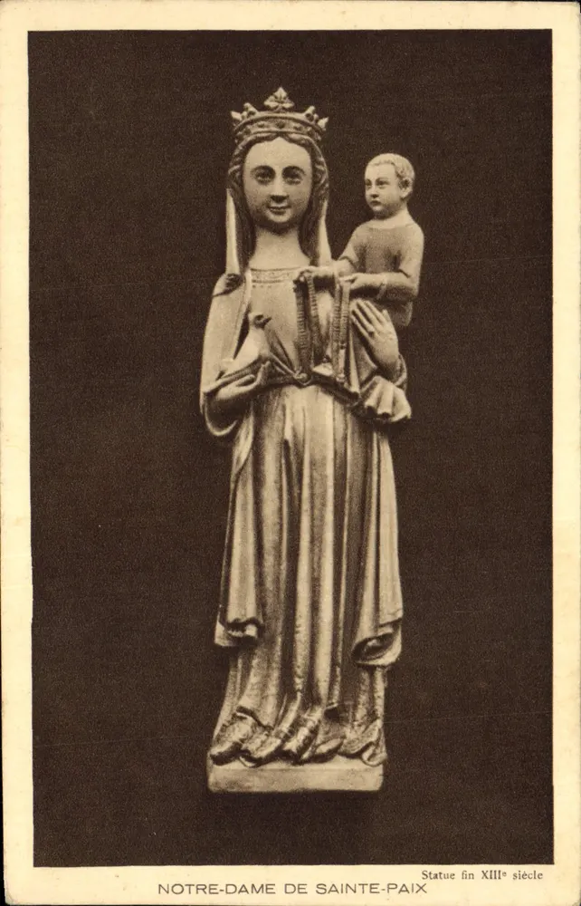 Nossa Senhora de Sainte-Paix — Estátua finais do século XIII — Capela dos Franciscanos, Caen - Frente