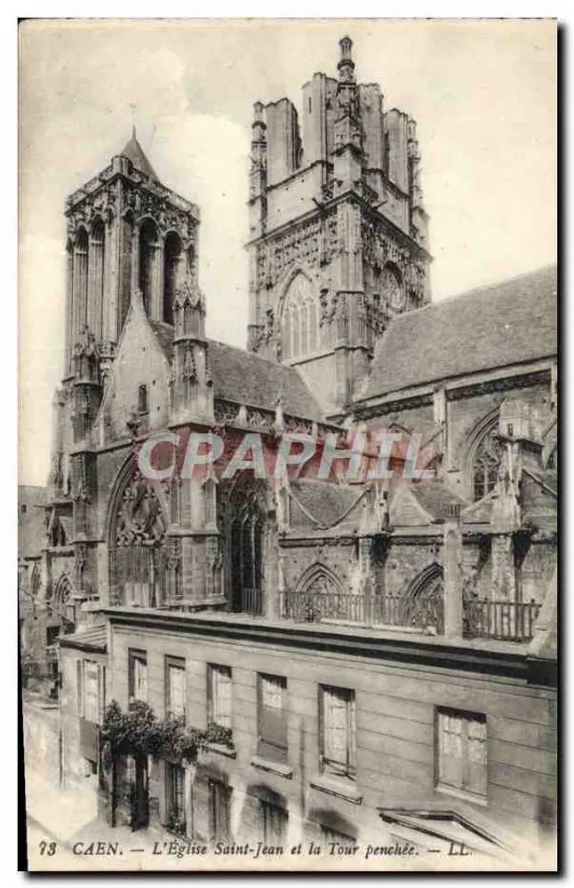 Caen — Die Kirche Saint-Jean und die schräge Turm — LL - Vorderseite
