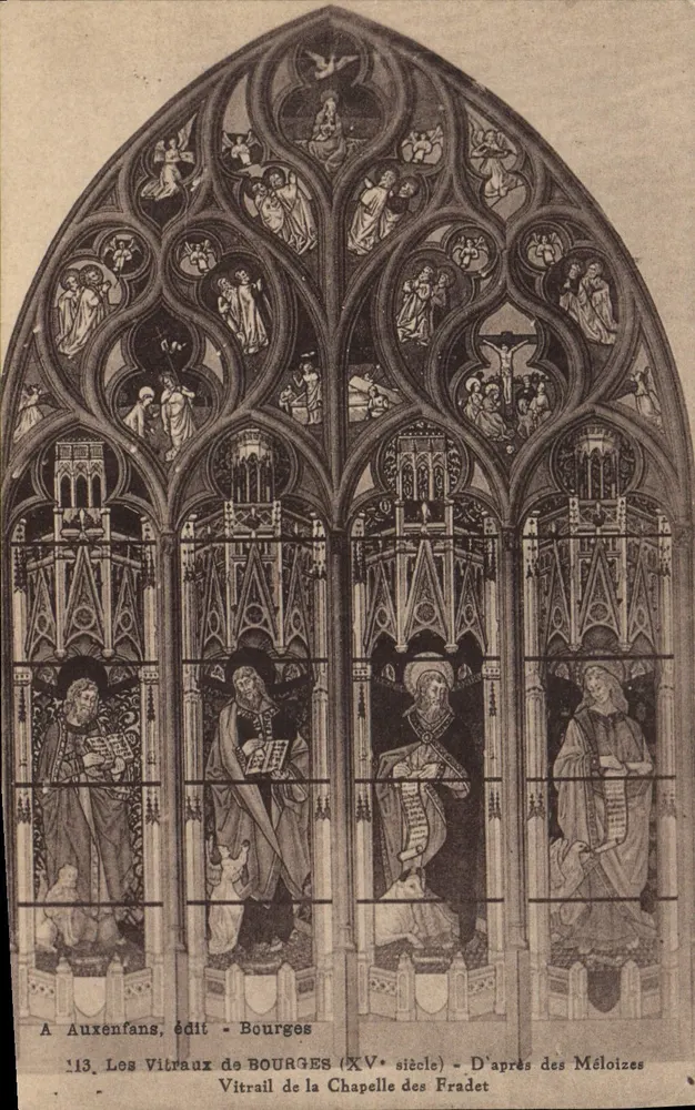 Glasfenster von Bourges — 15. Jahrhundert — Verleger A. Auxenfans, Bourges - Vorderseite