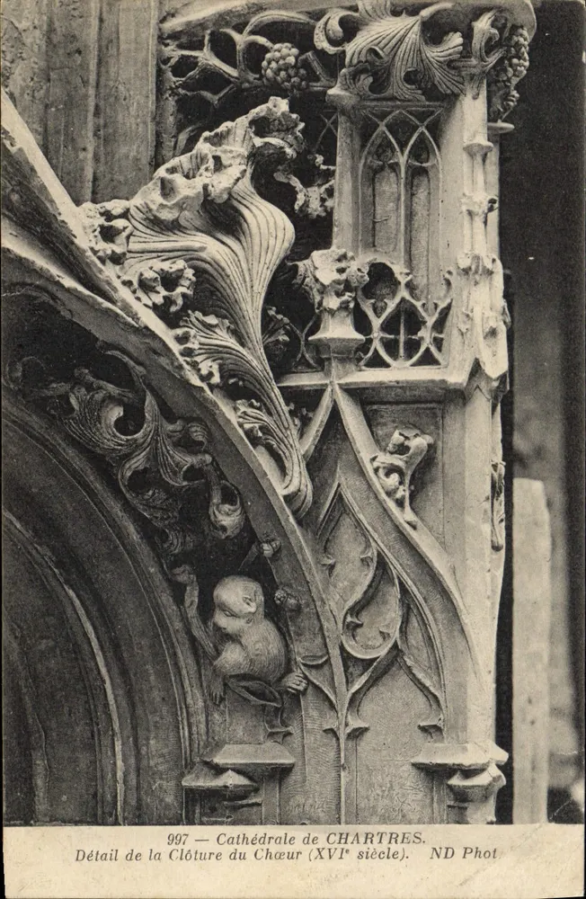 Kathedrale von Chartres — Detail der Chorbrüstung (16. Jahrhundert) — ND Phot, n° 997 - Vorderseite