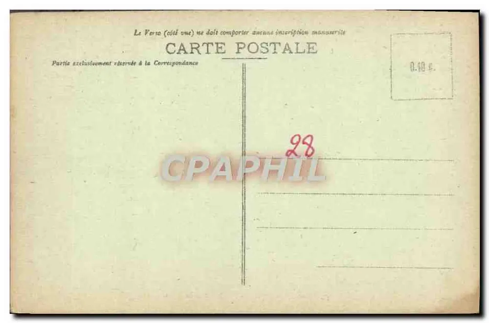 Chartres - Catedral - Portal Real — G. Fouceault, editor, Dreux, n°45 - Verso