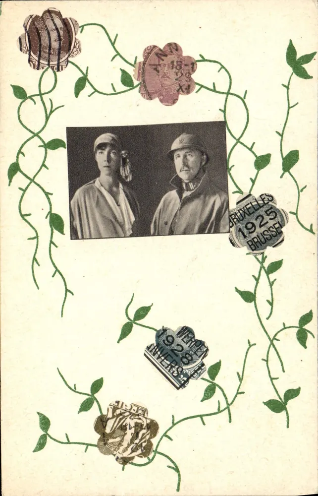 Zwei Personen — gerahmte Fotografie — Brüssel 1925 - Vorderseite