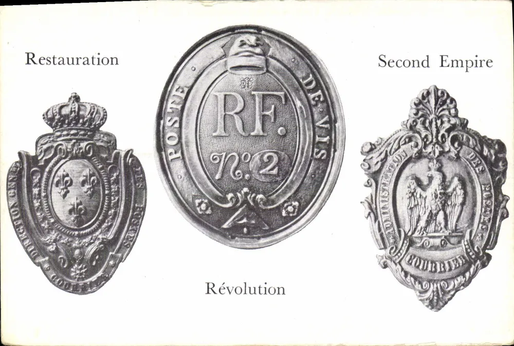 Evolução dos selos postais franceses — Restauração, Revolução, Segundo Império — - Frente